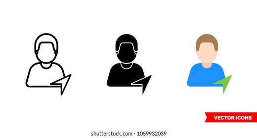 Location Find Me Icon Of 3 Types: Color, Black And White, Outline. Isolated Vector Sign Symbol.