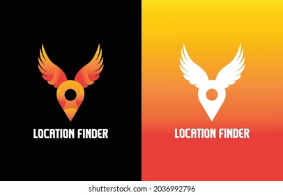 Buscador de ubicación, plantilla de logotipo de ubicación