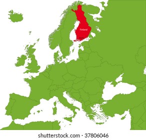  Location of Finland on the Europa continent