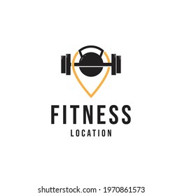 Location fitness gym sport vector logo design