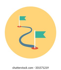 
Location Flag Colored Vector Illustration

