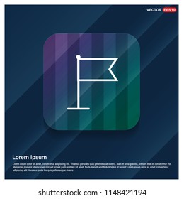 Location flag icon - Free vector icon