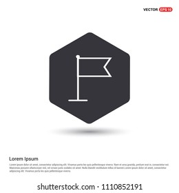 Location flag icon Hexa White Background icon template - Free vector icon