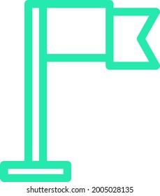 Location Flag, Illustration, Vektorgrafik auf weißem Hintergrund.