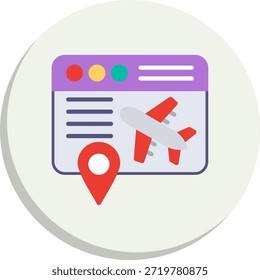 Locación Flat Circle Style Icon