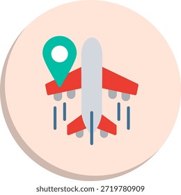 Location Flat Circle Style Icon