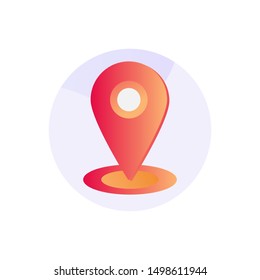 Location flat icon with gradient style. Perfect icon for  your project, business and presentation