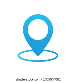 Ort mit flacher Symbolgrafik