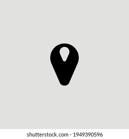 Location flat icon. Simple style map pointer  symbol. Travel sign. Logo design element. T-shirt printing. Vector for sticker.