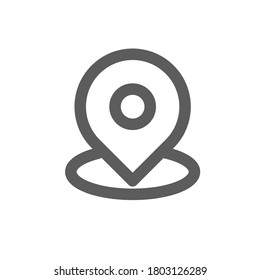 location flat outline interface icon