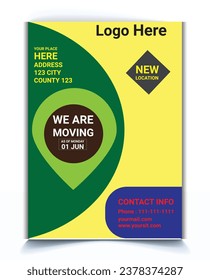 location flyer vector design. Address icon design.
