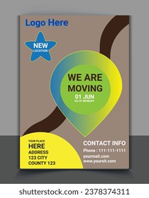 location flyer vector design. Address icon design.