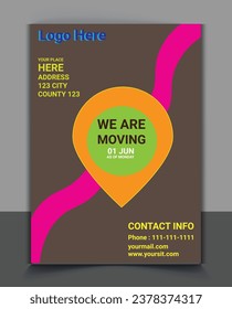 location flyer vector design. Address icon design.