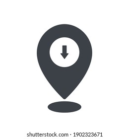 Location Free Vector with arrow icon