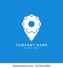 location gear logo design vector