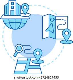 Location And Geolocation Services Illustration Illustration