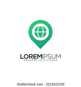 
Diseño del logotipo del globo de localización 
moderno