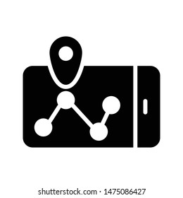 location glyph flat vector icon