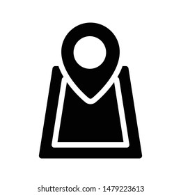 location glyph flat vector icon