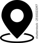 location glyph icon illustration vector