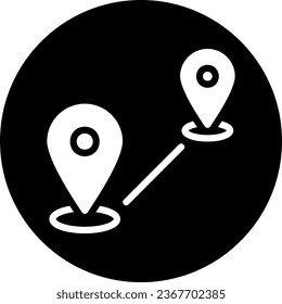 vector de ilustración de icono de glifo de ubicación