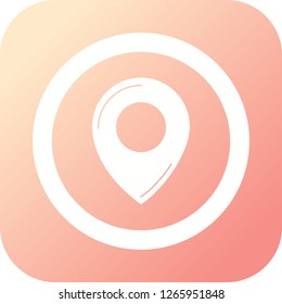 location glyph round corner multi color gradient BG