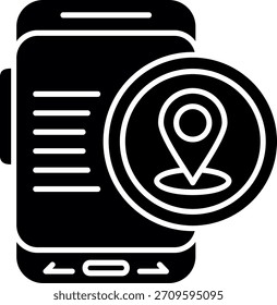 Diseño de icono de estilo de glifo de Locación