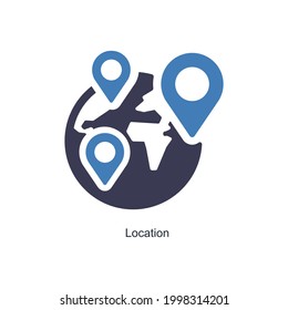 Concepto de ubicación o de icono GPS