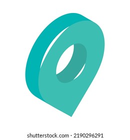 location gps icon isolated isometric