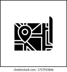 location gps map black icon vector illustration