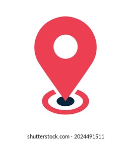 Location, gps, map, navigation, pin icon. Vector illustration.