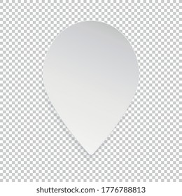 location GPS Map white pointer markerInfographic on checked transparent background. Vector illustration. Eps 10 vector file.