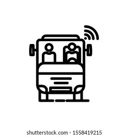 location of the gps signal bus-outline style icon
