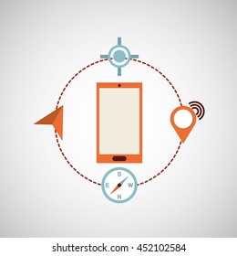 location gps travel isolated, vector illustration eps10