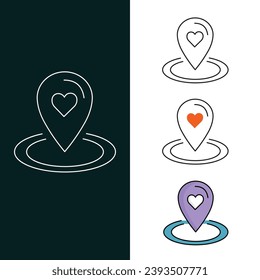 "Location GPS Vector Icon Design"