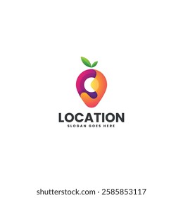 Location Gradient Colorful Logo Template