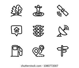 location hand drawn icon set design illustration, hand drawn style design, designed web and app
