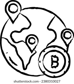 Location hand drawn vector illustration