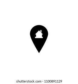 Location and home, house vector icon
