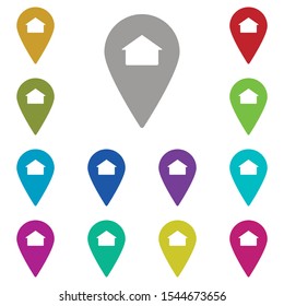 Location, home multi color icon. Simple glyph, flat vector of location icons for ui and ux, website or mobile application