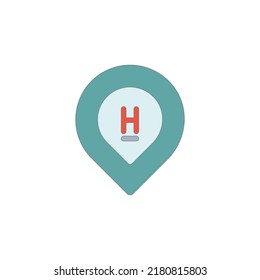 Location Hospital-Symbol für Anwendungen, Web oder andere