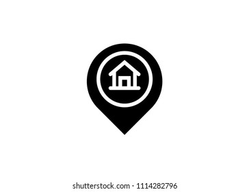  location of the house  icon flat