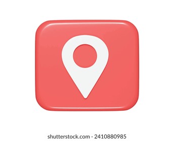  Location icon 3d render illustration