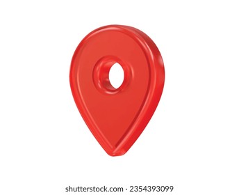 Location icon 3d rendering vector