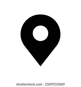 Icono de Locación Negro, Icono de Locación plana