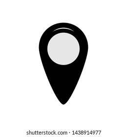 Location icon black, flat design