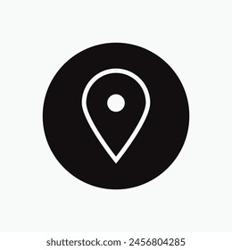 Location icon black in vector.