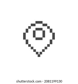 Location Icon Black and White Vector Graphic
