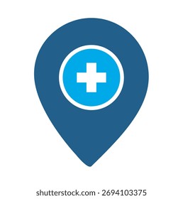 Icono de Locación Azul y Blanco | Vector | Icon