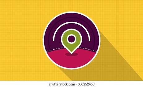 Location icon for business presentation background
